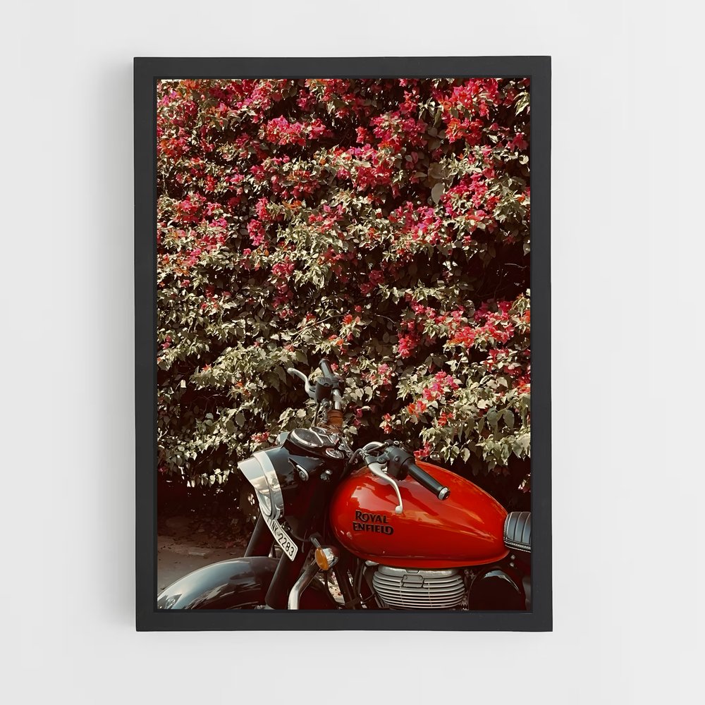 Poster Moto Fleurie – affiche Royal Enfield (vue 2)